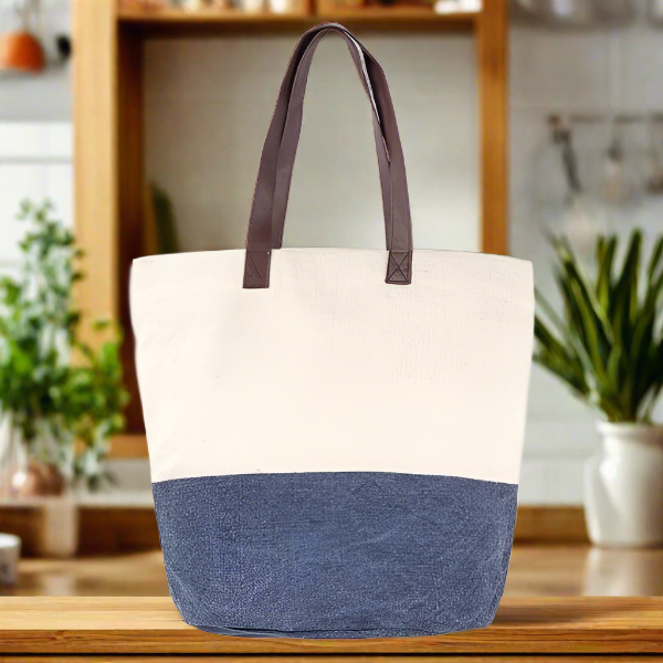 Two Tone Womens Fashion Tote Bag