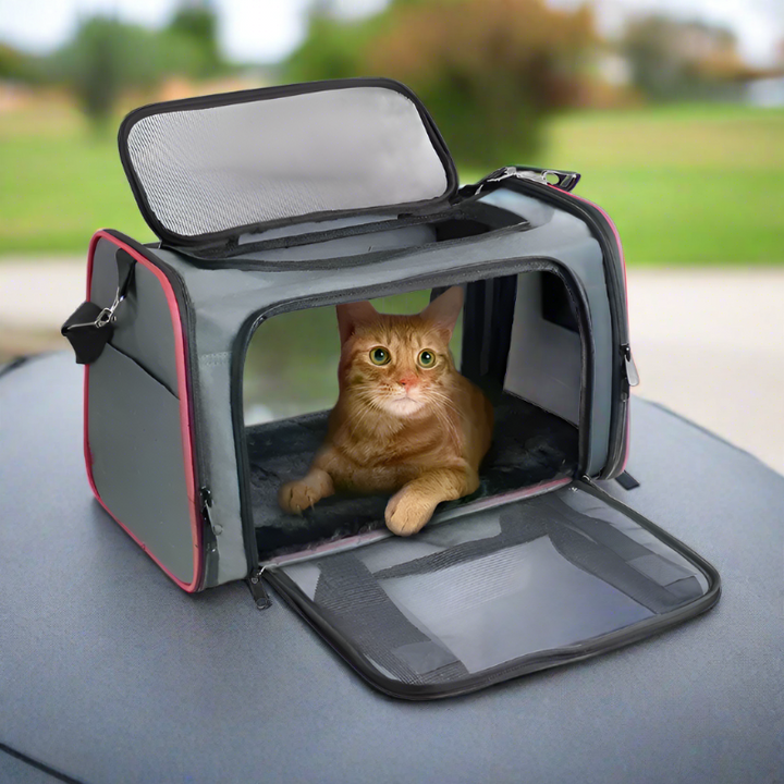 GOOPAWS Soft-Sided Kennel Pet Carrier for Small Dogs, Cats, Puppy, Airline Approved Cat Carriers Dog Carrier Collapsible, Travel Handbag & Car Seat