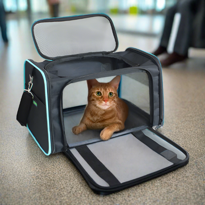 GOOPAWS Soft-Sided Kennel Pet Carrier for Small Dogs, Cats, Puppy, Airline Approved Cat Carriers Dog Carrier Collapsible, Travel Handbag & Car Seat