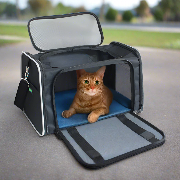 GOOPAWS Soft-Sided Kennel Pet Carrier for Small Dogs, Cats, Puppy, Airline Approved Cat Carriers Dog Carrier Collapsible, Travel Handbag & Car Seat