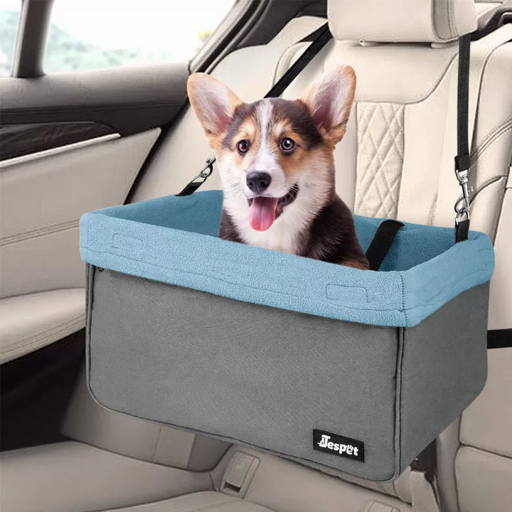 JESPET & GOOPAWS Dog Booster Seats for Cars, Portable Dog Car Seat Travel Carrier with Seat Belt for 24lbs Pets