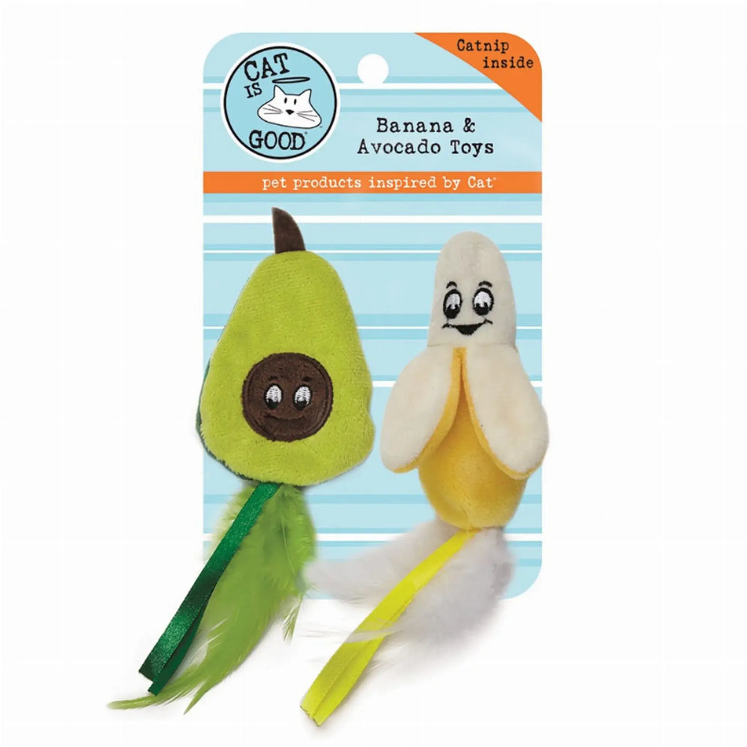 CIG Banana & Avocado Catnip Toy 2pk - The Healing Pen Store