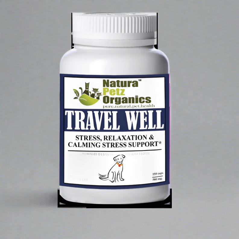 Travel Well - Stress, Relaxation & Calming Stress Support* For Dogs And Cats On The Go* Medical The Healing Pen Store DOG / 150 CAPS / 500 MG/SIZE 1 1 