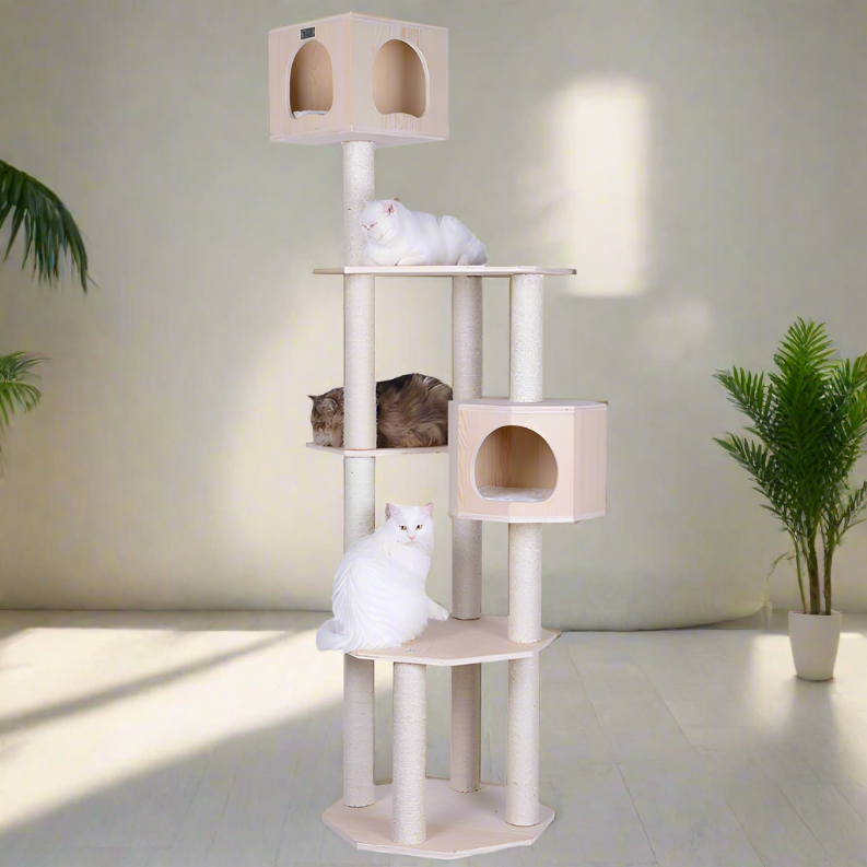 Armarkat Premium Scots Pine Cat TreeTall Sturdy Cat Tower