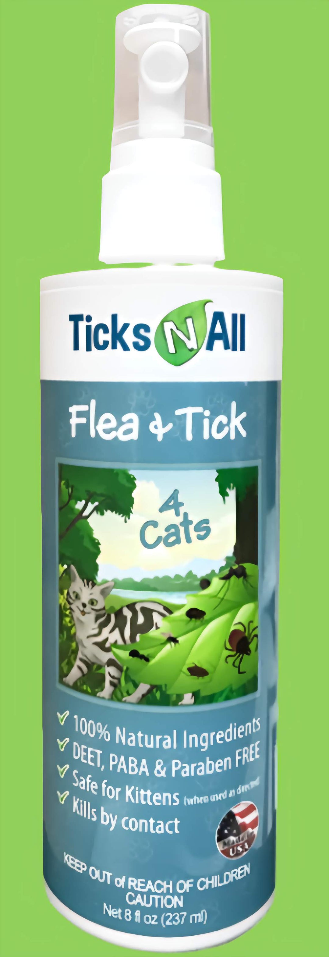 All Natural Flea & Tick 4 Cats 8oz